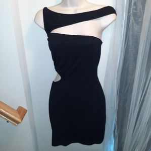 Cutout Black Mini Dress